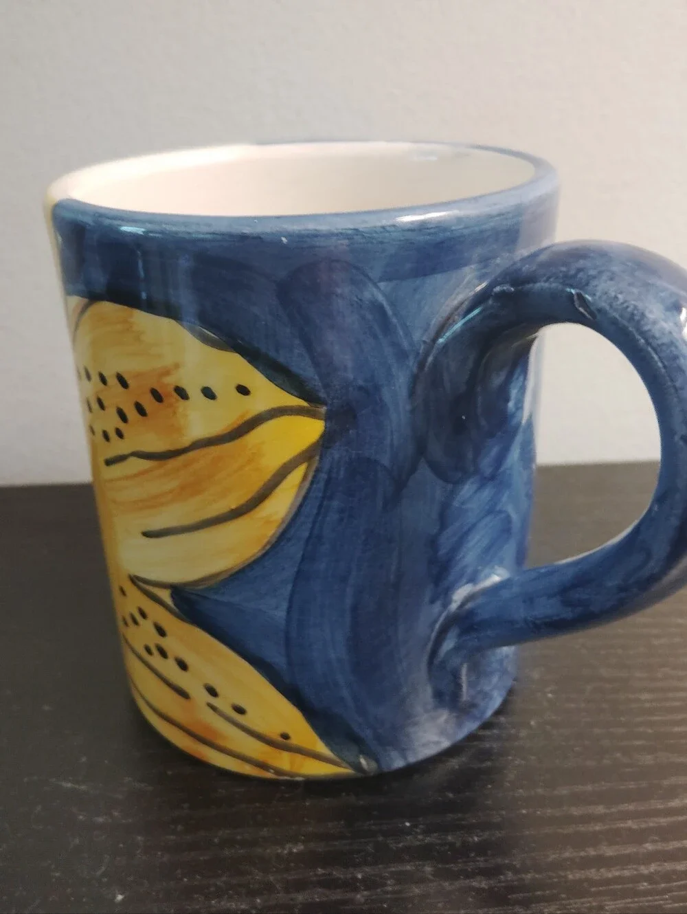 Pier 1 One Face Mug Italy Handpainted Sun Face